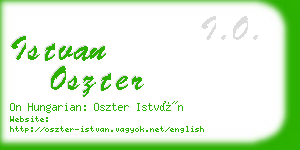 istvan oszter business card